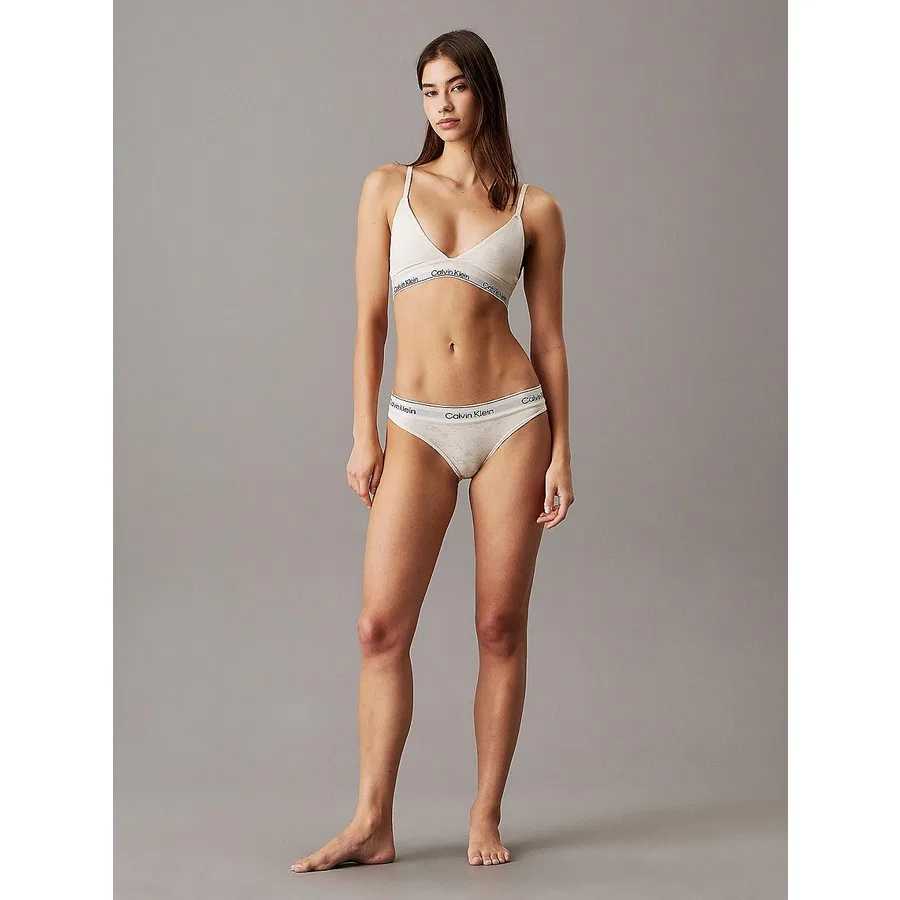 Спортивный бюстгальтер с принтом Calvin Klein, Белый — фото 3
