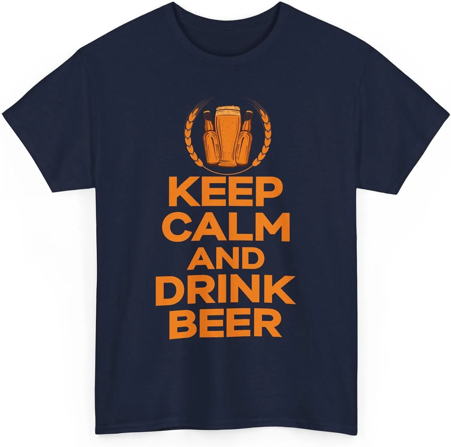 Футболка с принтом Keep Calm and Drink Beer, Multicolor