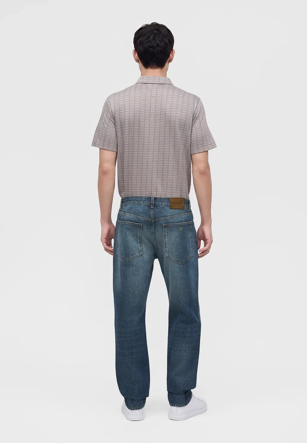 Брюки с карманами - джинсы прямого кроя Emporio Armani, Medium Blue Denim — фото 3