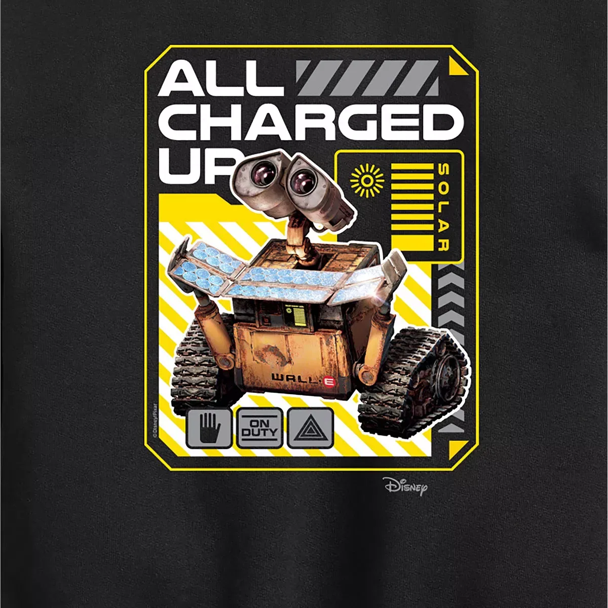 Детский свитшот с принтом All Charged Up Disney, Черный — фото 2