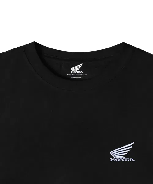 Детская футболка с коротким рукавом Original Small Wing Logo HONDA MOTORCYCLE, Black — фото 4