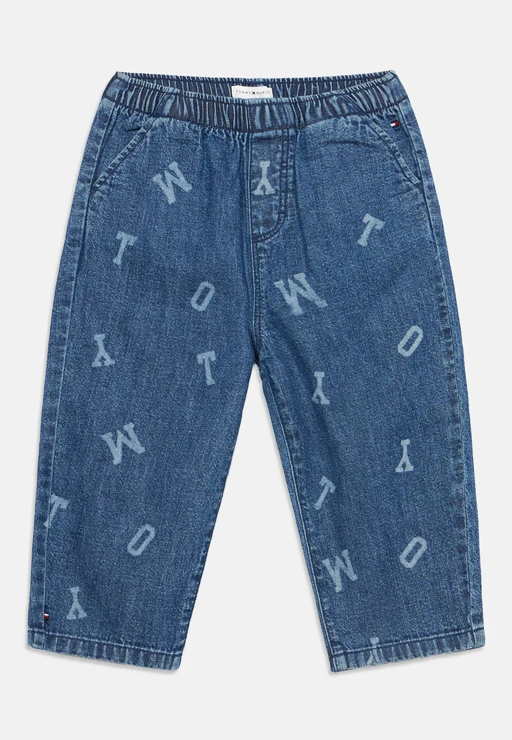 Унисекс джинсы прямого кроя, надеваемые через голову Tommy Hilfiger, Blue Denim