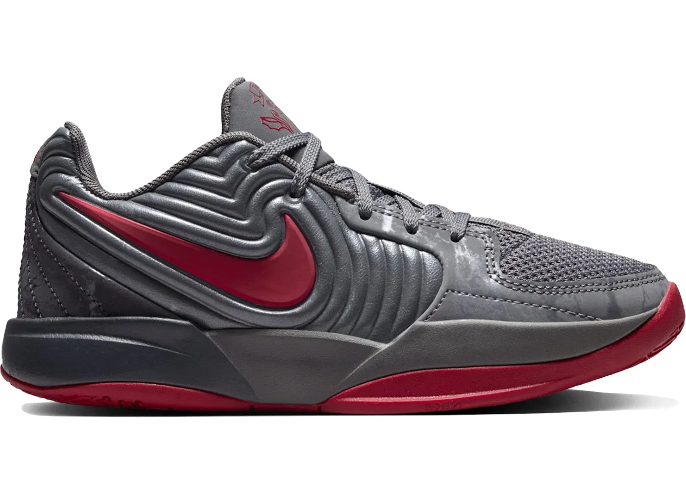 Детские кроссовки для мальчиков баскетбольные Nike Ja 2 King of the Court, Iron Grey/Anthracite/Gym Red