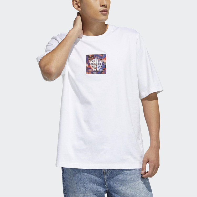Футболка LNY GRAPHIC мужская белая Adidas Originals, белый — фото 3