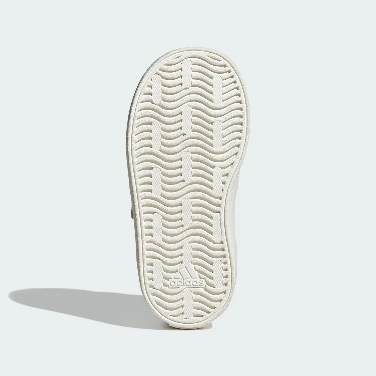 Детские кроссовки на липучках VL Court 3.0 Adidas Sportswear, белый/черный/золотистый — фото 4