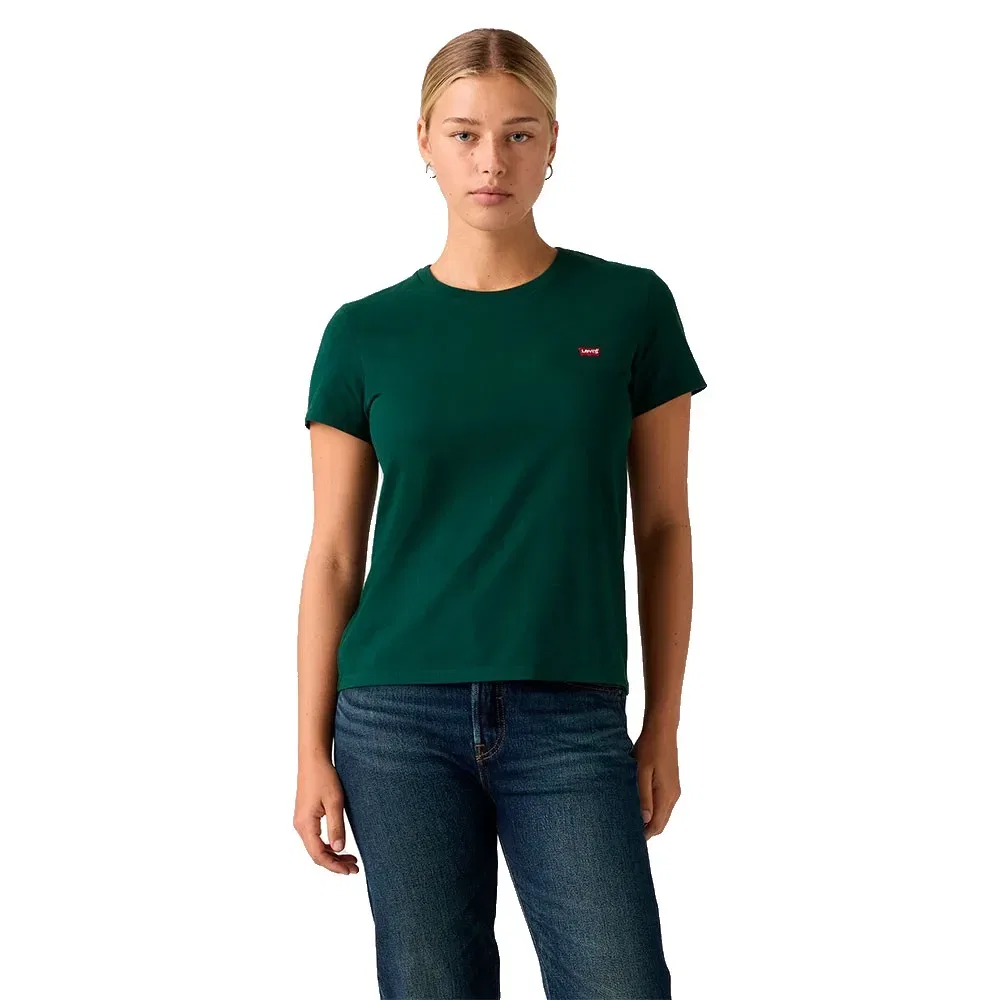Женская хлопковая футболка Perfect Levi's, Green