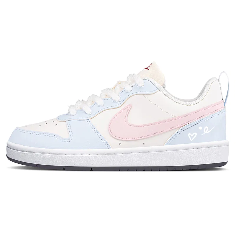 Детские кроссовки низкие с принтом Nike Court Borough Maris Sal Milk Foam, Light Blue