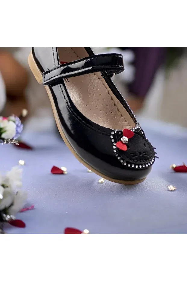 Детские балетки для девочек с принтом hello kitty ballet flats Jojo Kids, Black
