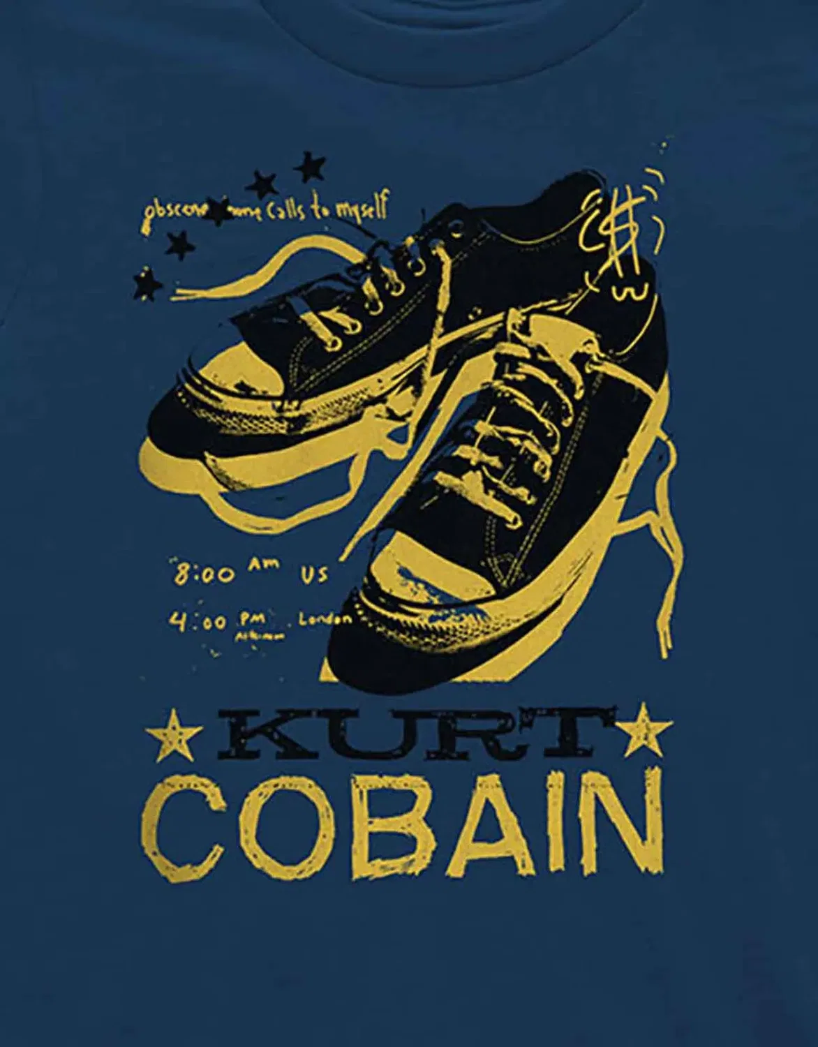 Детская футболка с принтом Toddler Laces Tee Kurt Cobain, Navy — фото 2