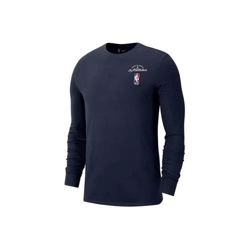 Мужская футболка с длинным рукавом Nike NBA 31 Courtsite, Navyblau