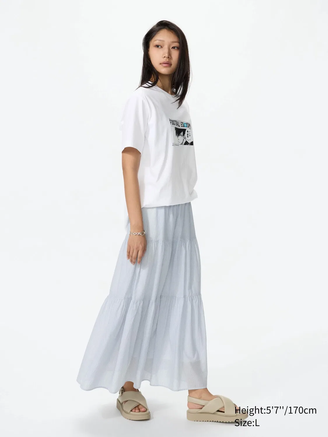 Футболка с коротким рукавом Uniqlo Blue lock ut, графический принт, белый — фото 3