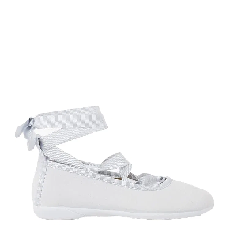 Детские балетки с ремешками Pisamonas, Ice Grey
