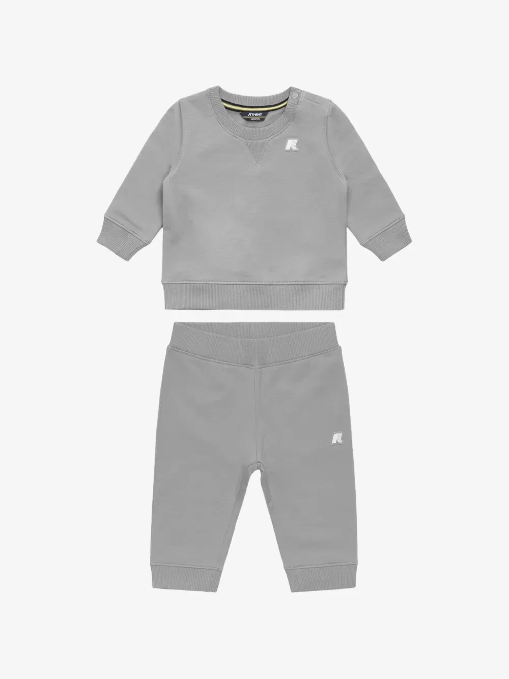 Спортивный костюм с логотипом-нашивкой K-Way Kids, серый
