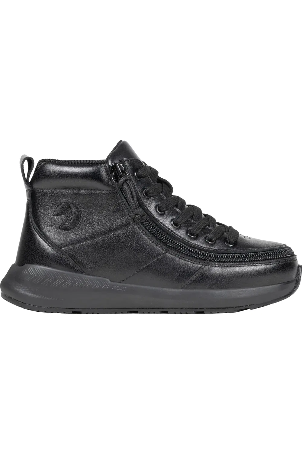 Кроссовки детские на молнии Goat High Top BILLY Footwear, Black Leather