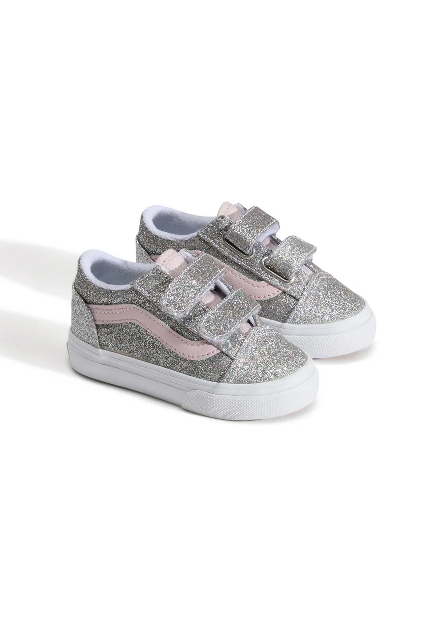 Кроссовки VANS 'Old Skool' серебристого цвета — фото 2