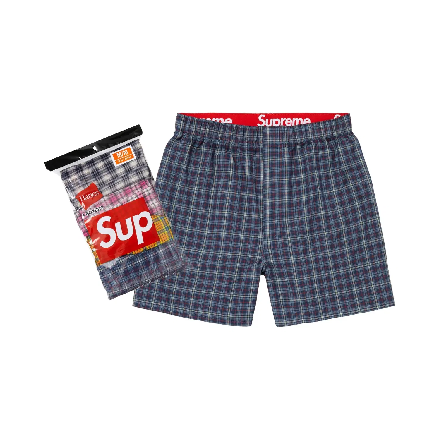 Боксеры в клетку комплект из 4 штук Supreme, Multicolor