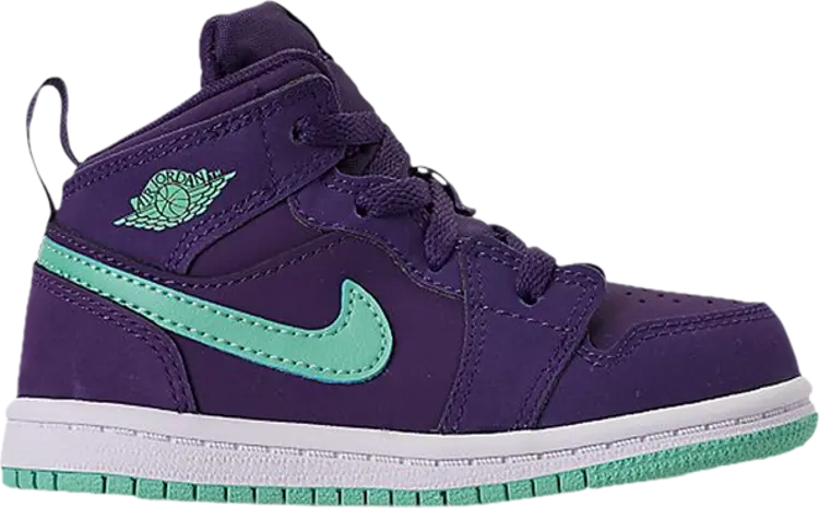 

Кроссовки Air Jordan 1 Mid TD Ink Emerald Rise, фиолетовый