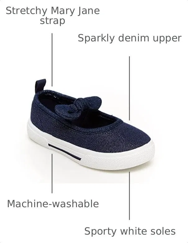 Детские кеды для девочек Capri Slip-On Carter's, Navy — фото 3