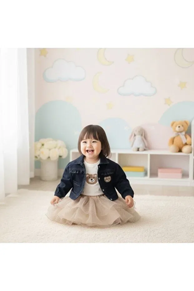 Детский комплект для девочек с принтом Sweetme, Navy Blue