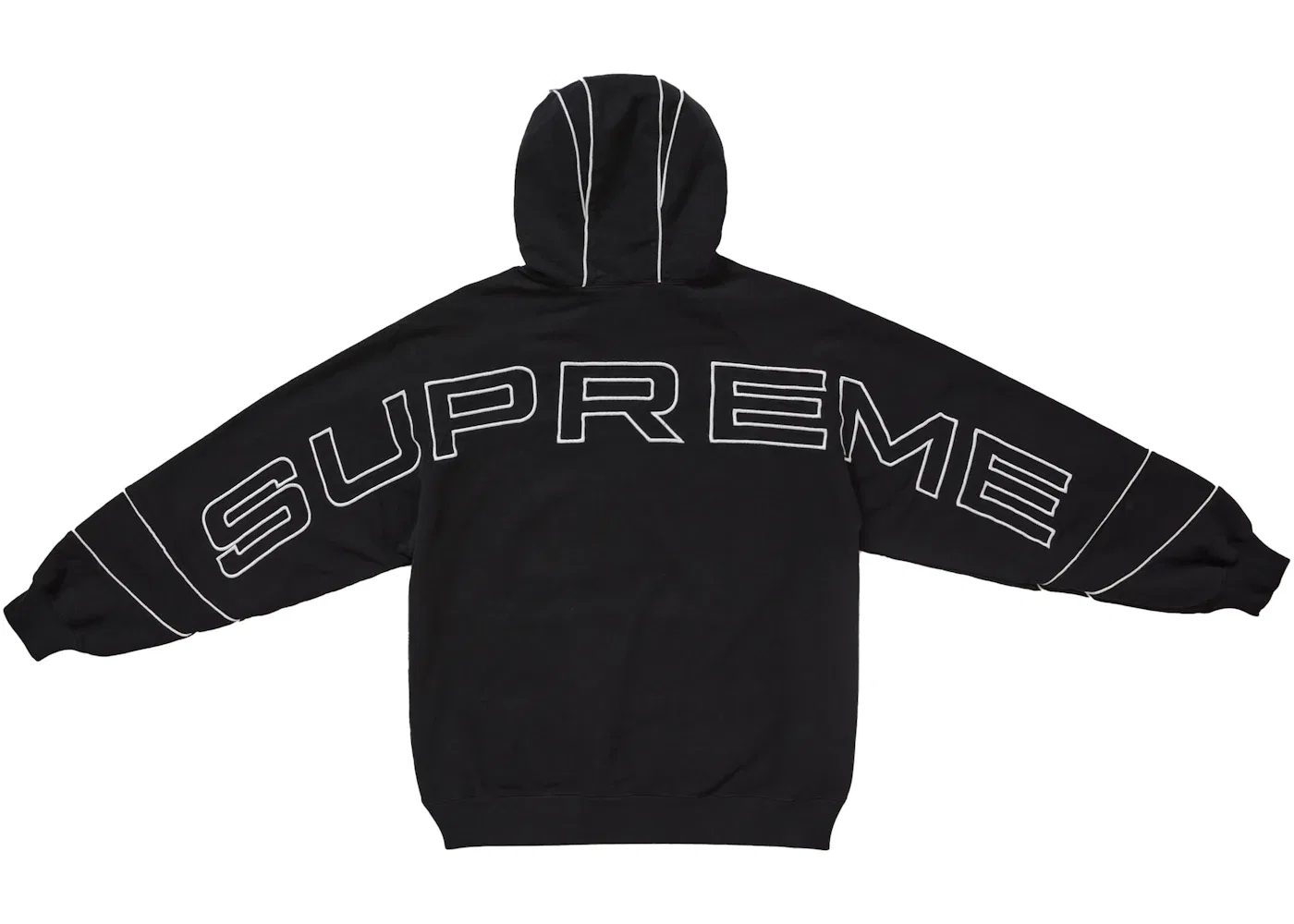 Мужской худи с капюшоном и панельным дизайном Supreme, Black — фото 2