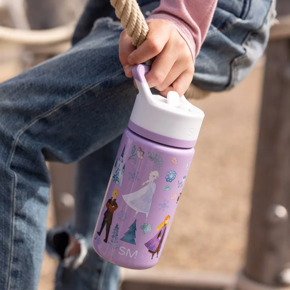 Детская бутылка для воды 0,41 л с трубочкой и вакуумной изоляцией Summit Simple Modern, Light Purple — фото 3