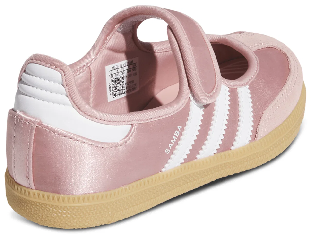 Балетки для девочек Satin Samba Adidas, цвет Wonder Mauve/Footwear White/Gum — фото 3
