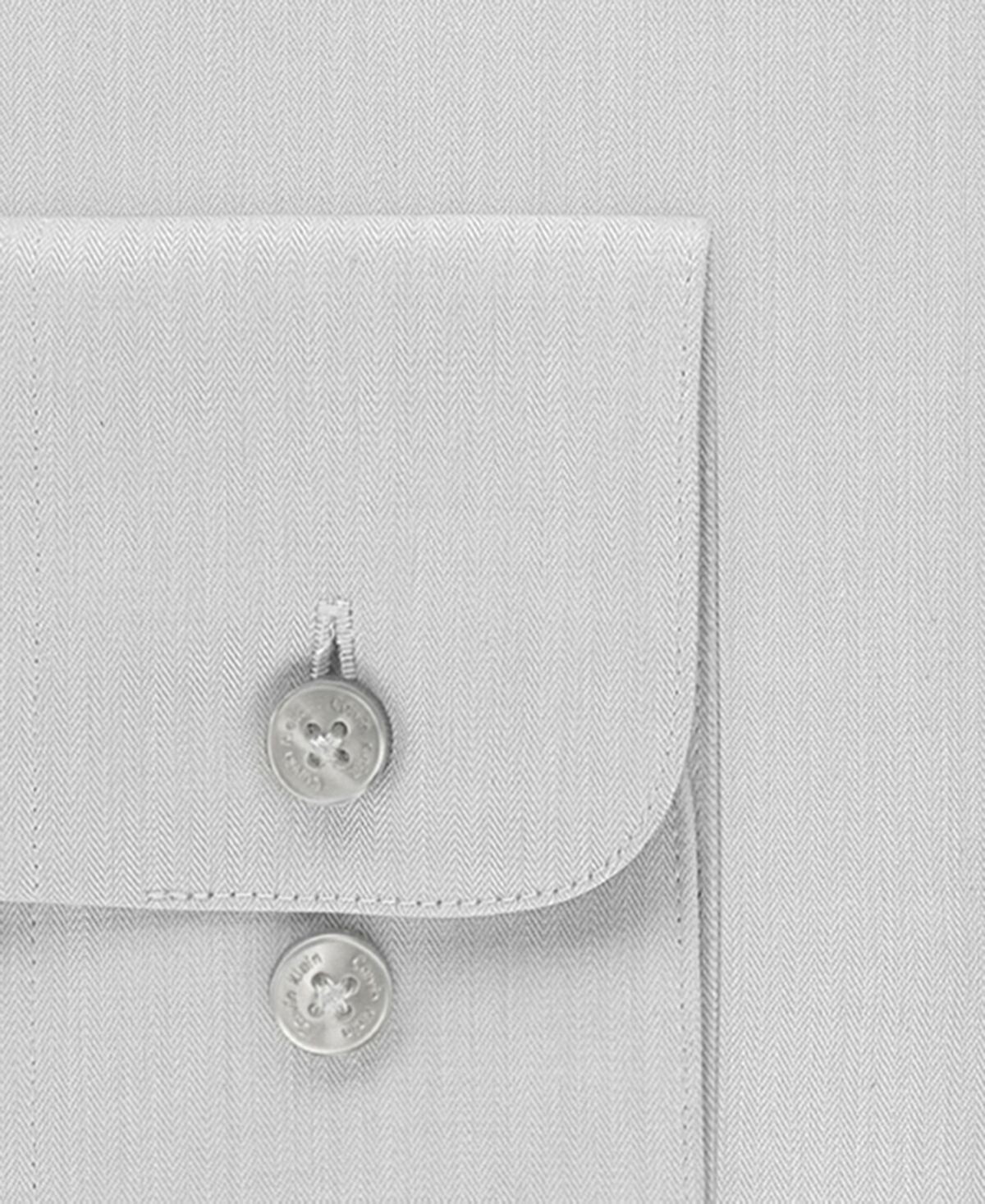 Мужская классическая рубашка calvin klein steel classic-fit non-iron performance с воротником в елочку Calvin Klein — фото 3