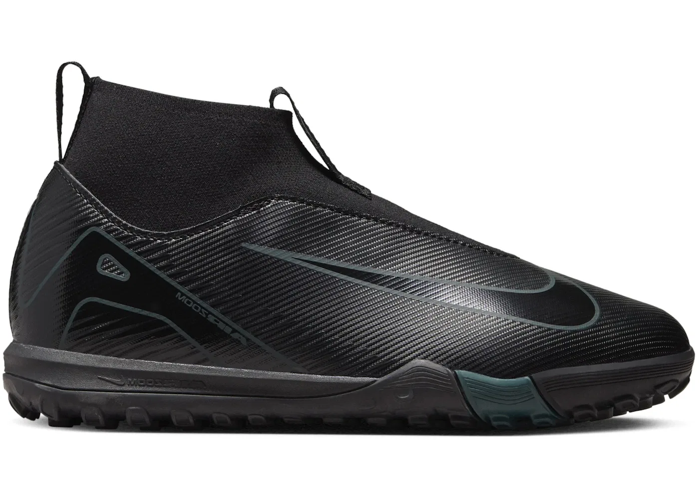Детские бутсы Nike Mercurial Superfly 10 Academy TF, Black/Deep Jungle/Black