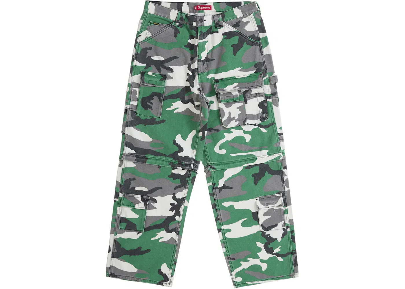 Мужские штаны-трансформер с камуфляжным принтом Supreme Pant (FW25), Green Camo