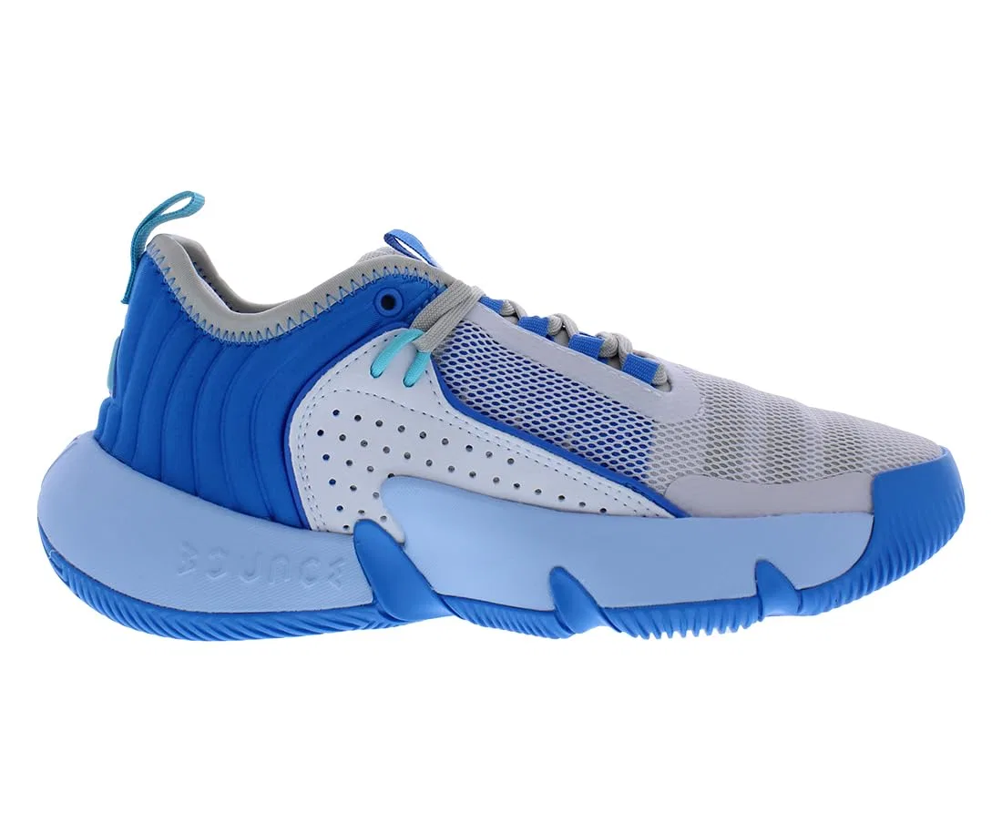 Детские баскетбольные кроссовки с низким вырезом Trae Adidas, Grey Dashboard Grey Metal Blue — фото 2