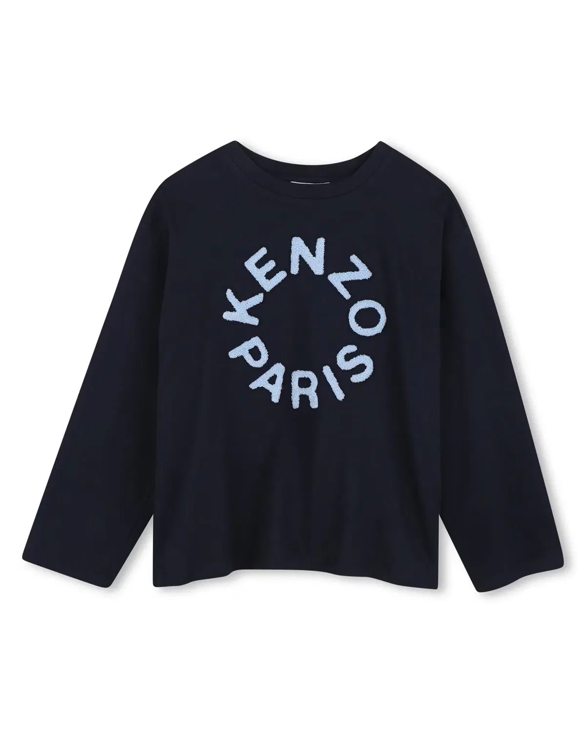 Детская футболка для мальчиков с длинным рукавом с принтом Kenzo Kids, Azul Marino