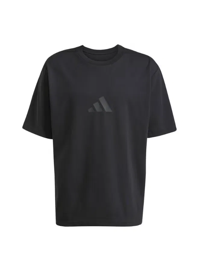 Футболка свободного кроя с логотипом 3 Bar Logo Adidas, черный — фото 2