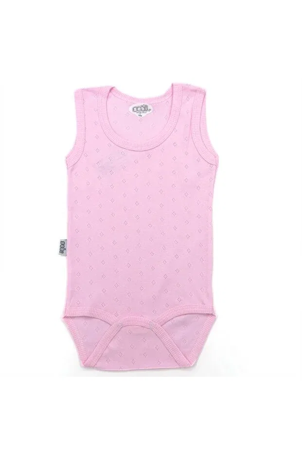 Детское боди для девочек без рукавов Sebi Bebe, Pink