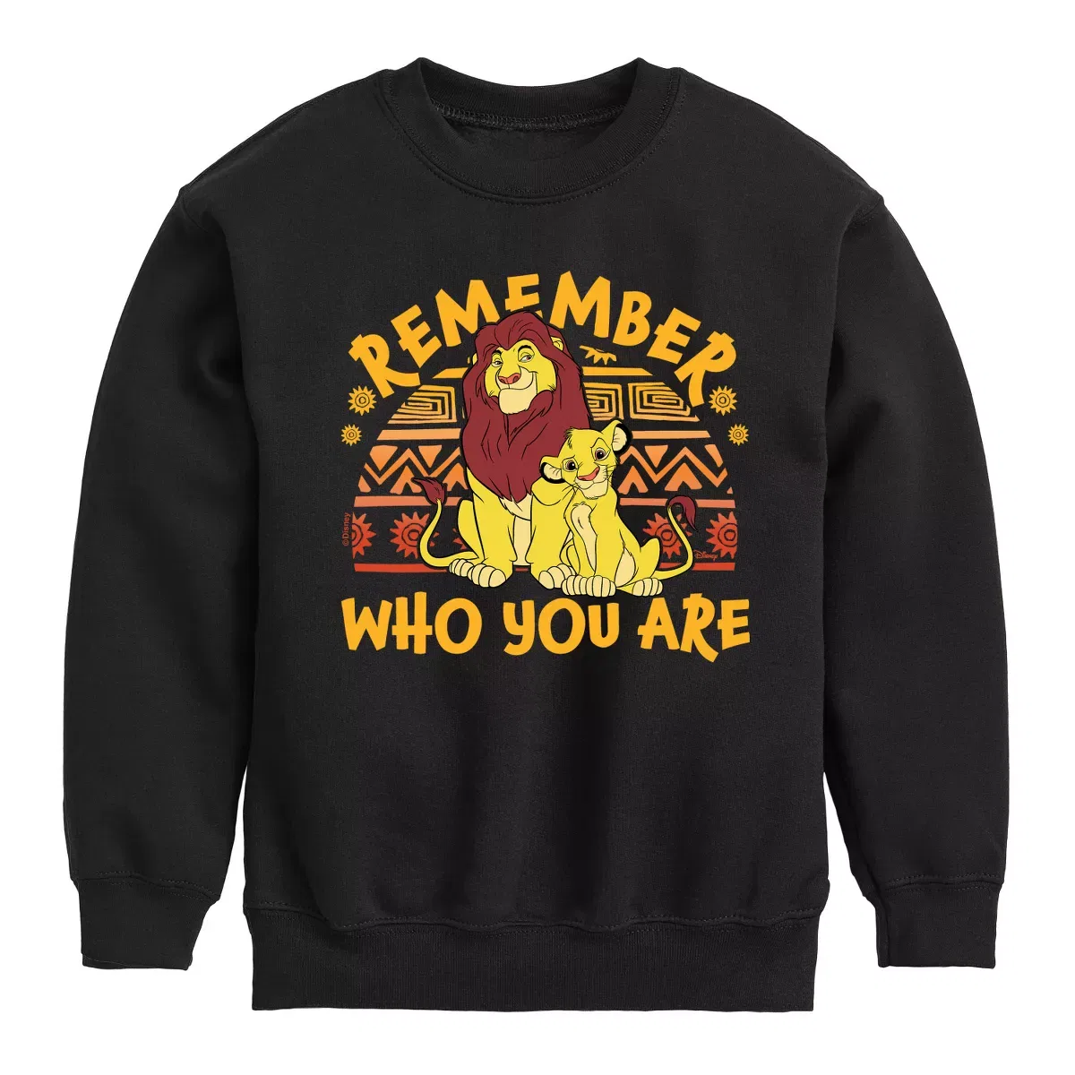 Детское худи с принтом Remember Who You Are Disney The Lion King, Black