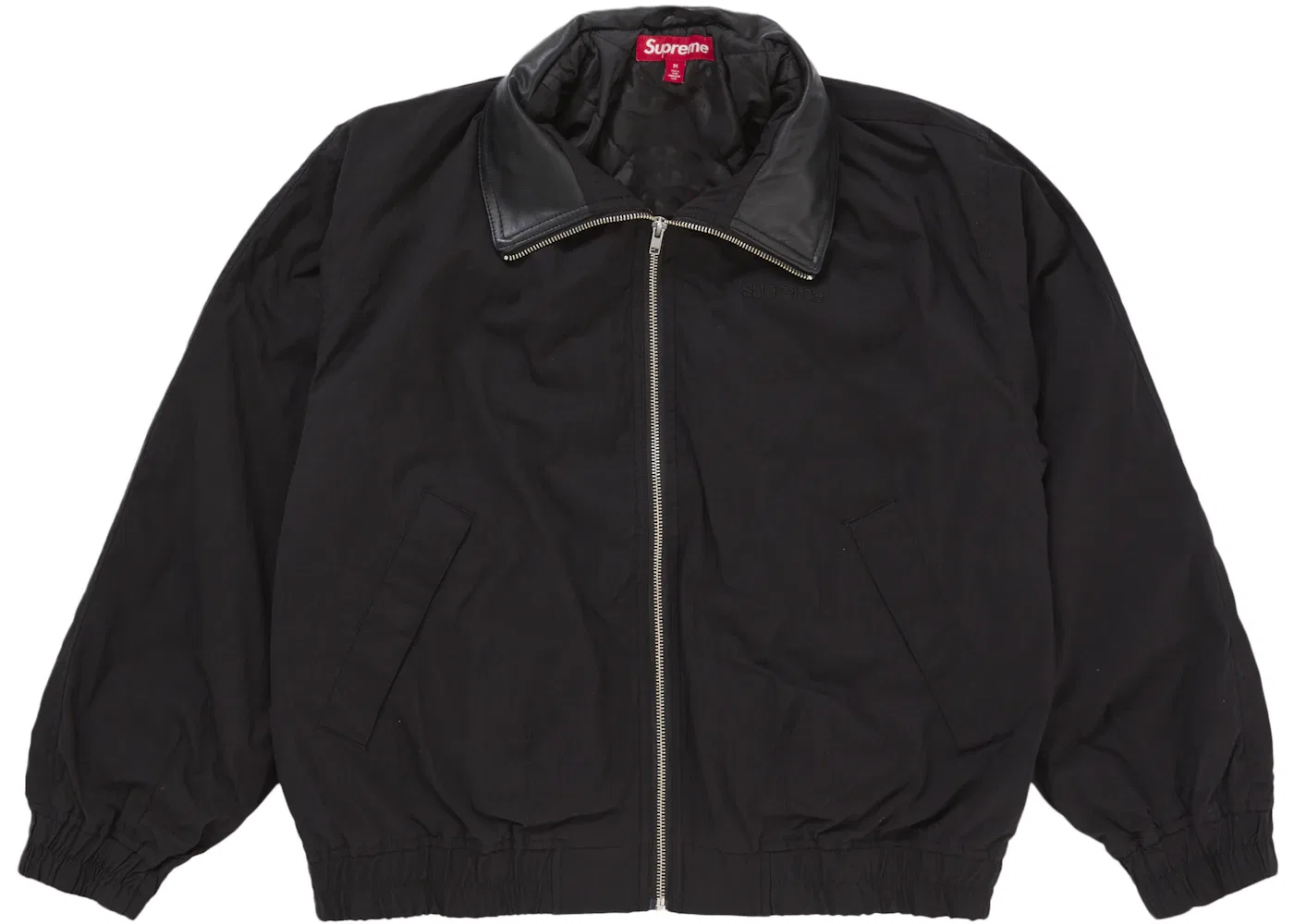 Мужская куртка с кожаным воротником Supreme Jacket (SS25), Black