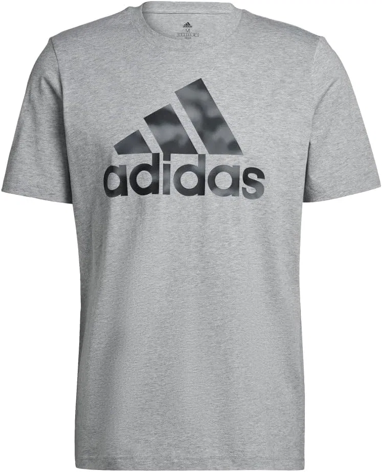 Мужская футболка с камуфляжным принтом adidas, Medium Grey Heather