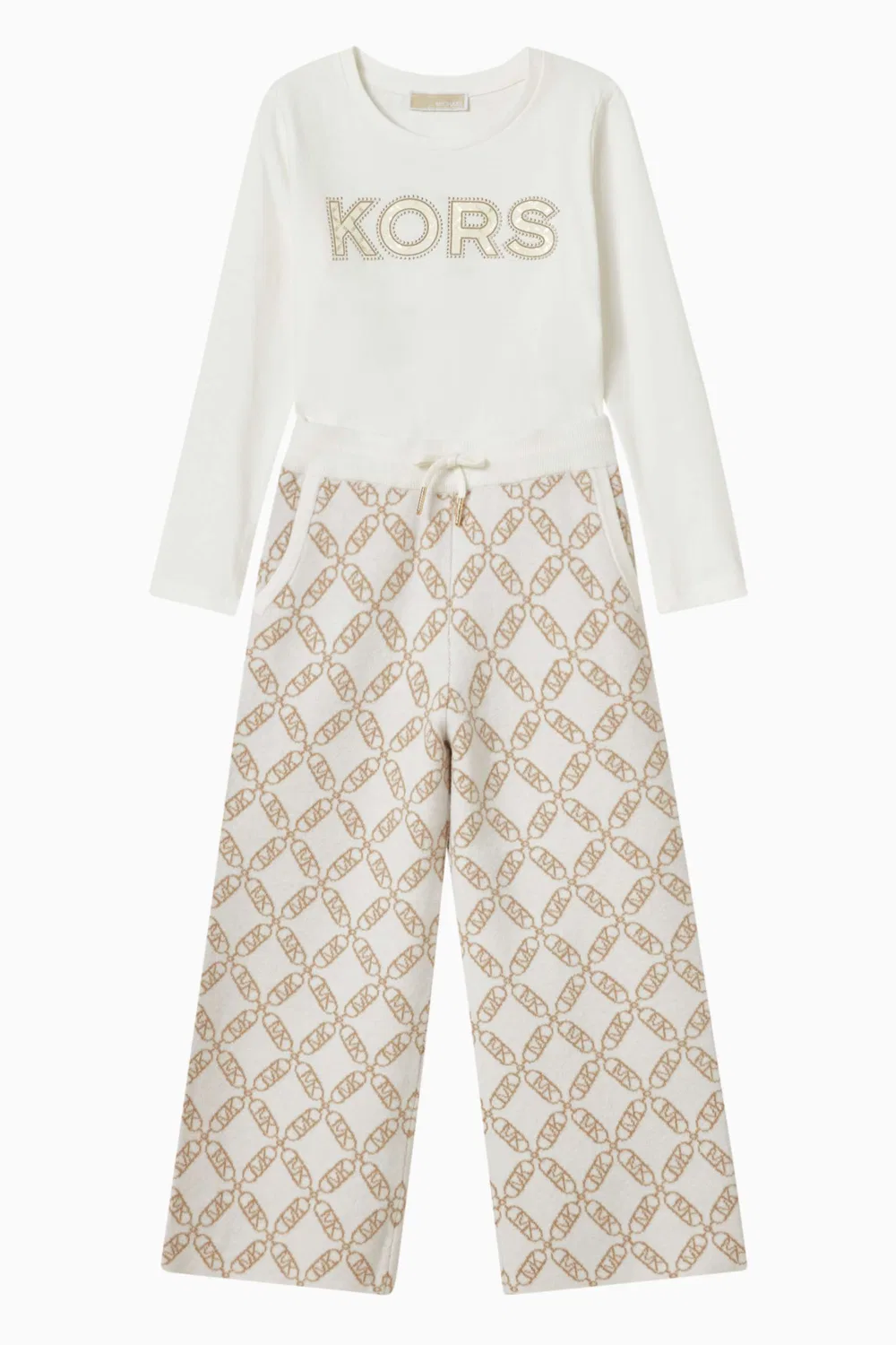 Штаны с принтом Empire Monogram Michael Kors Kids — фото 2