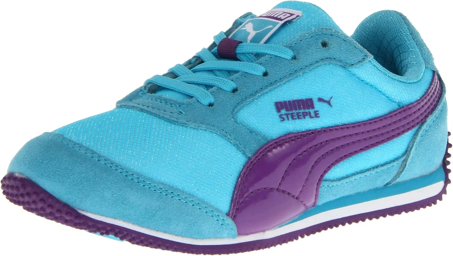 Детские кроссовки для девочек с блестками Steeple Glitter Jr PUMA, Blue Purple
