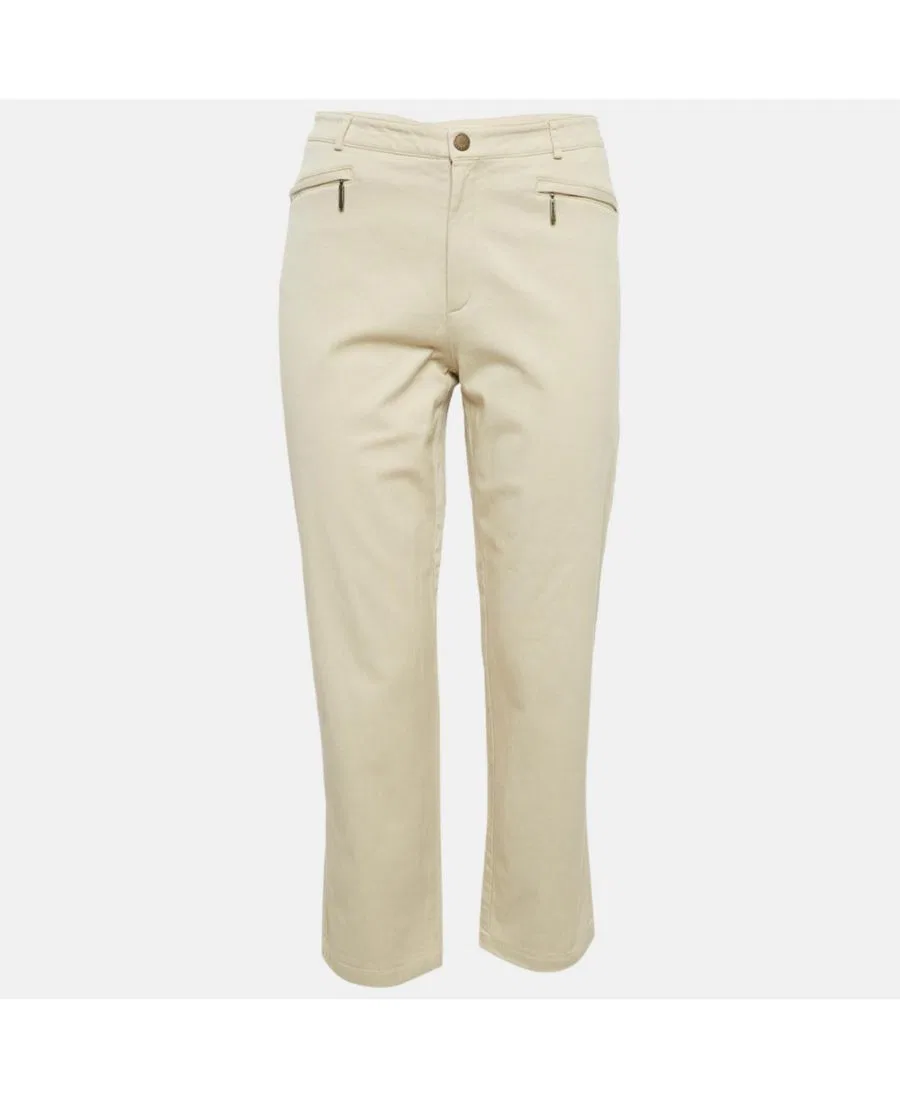 Женские брюки из габардина с застежкой-молнией Burberry, Beige