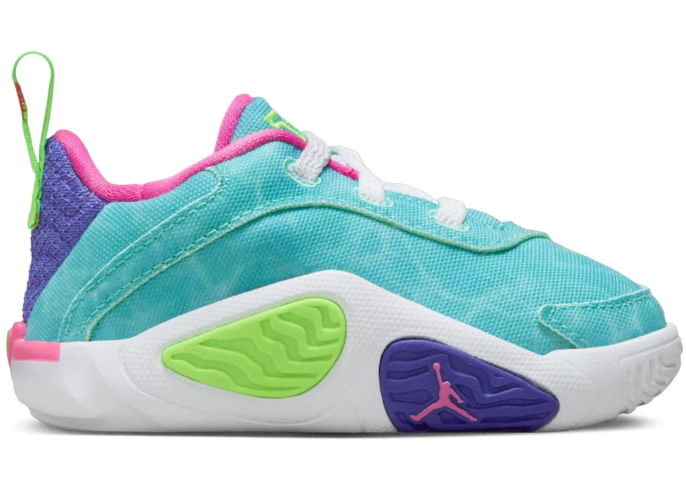 Детские кроссовки для мальчиков с высокой производительностью Jordan Tatum 2 Jordan, Hyper Jade White Hyper Pink Green Strike