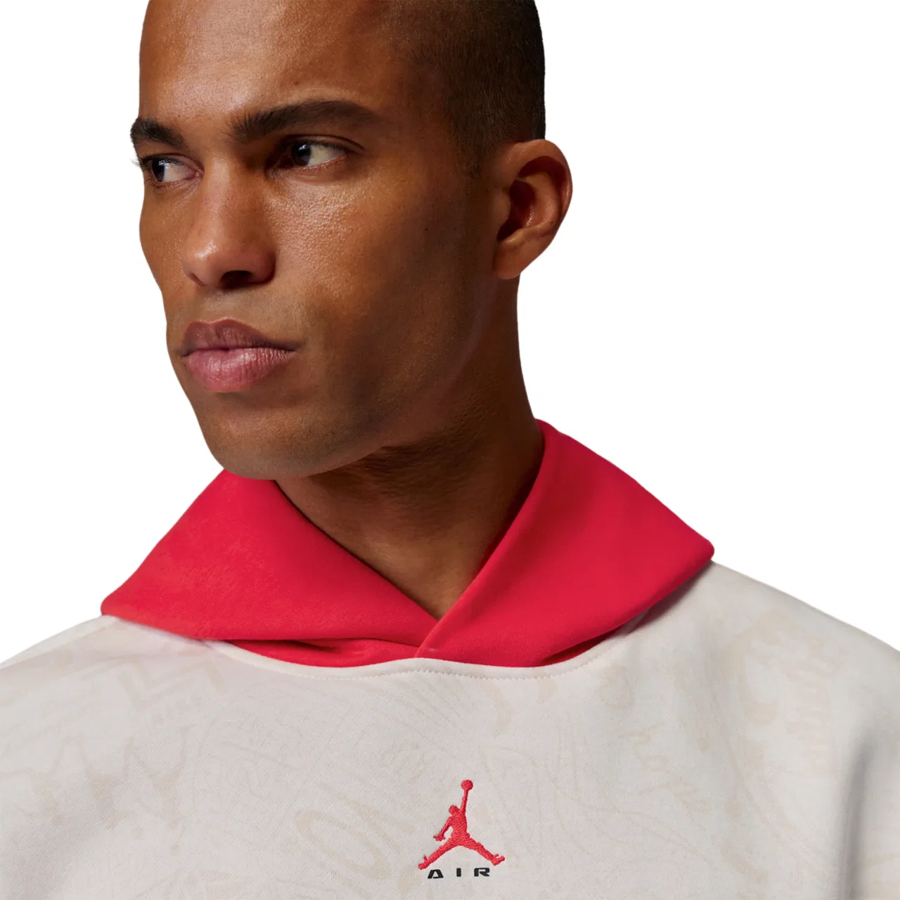 Мужская флисовая кофта BRK LSR Fleece BB Pullover Jordan, цвет Tan/Red — фото 3