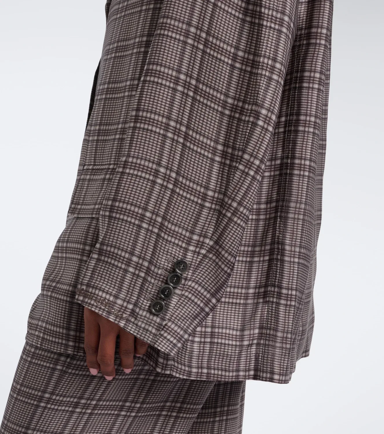 Блейзер клетчатый Acne Studios, Dark Grey — фото 4