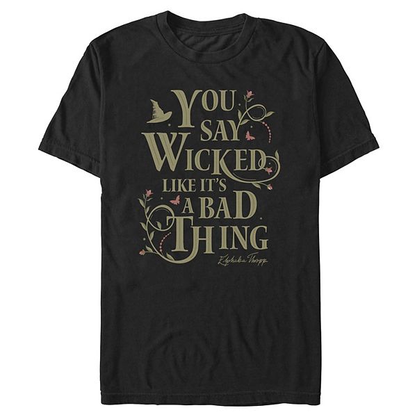 

Мужская футболка с принтом wicked for good like it's a bad thing Licensed Character