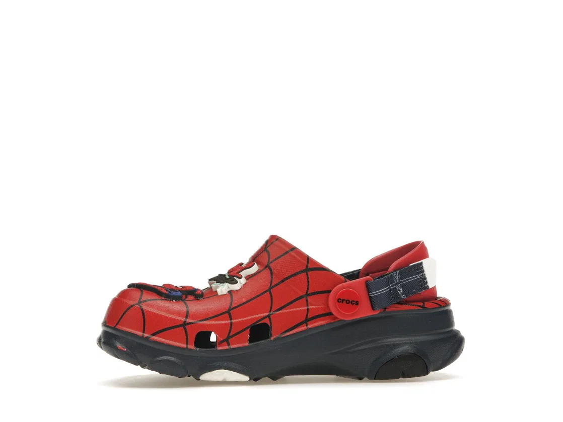 Детские кроссовки-сабо с принтом Marvel Spider-Man Crocs Classic All-Terrain Clog, Red/Navy — фото 3