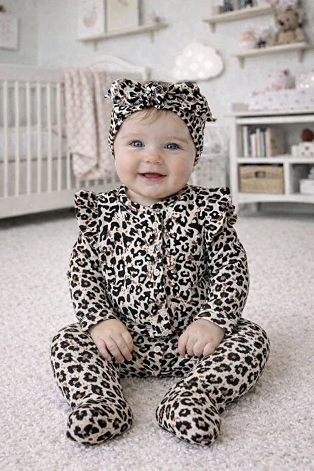 Детский комбинезон с принтом Omy, Leopard — фото 4