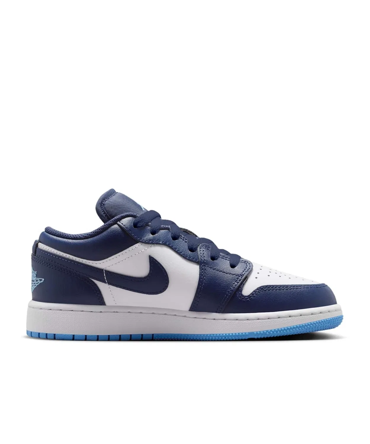 Детские кроссовки с длинным шнурком Air Jordan 1 Low JORDAN BRAND, Midnight Navy — фото 3