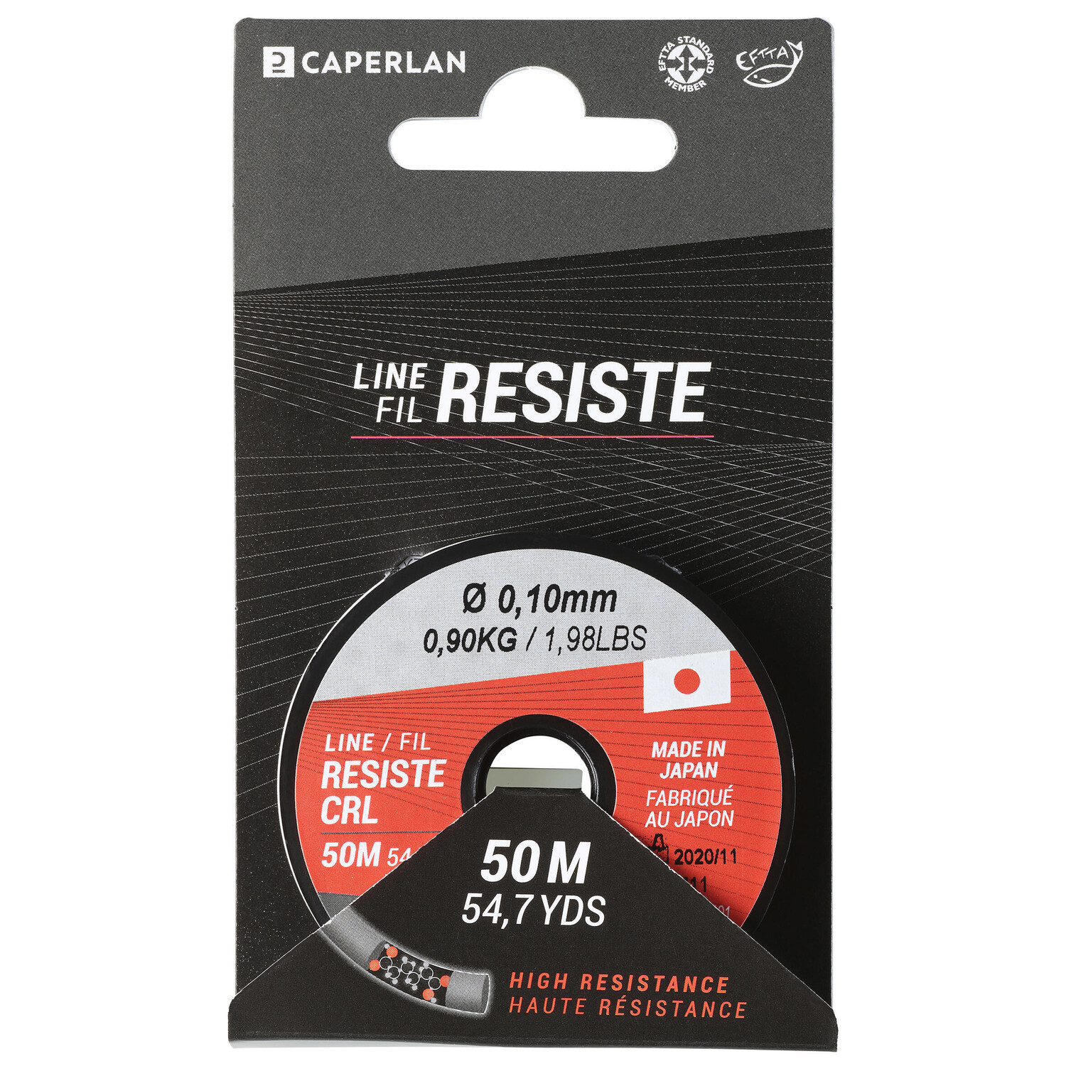 

Основная леска Monofilament Line Resist 50 м 0,1 мм CAPERLAN
