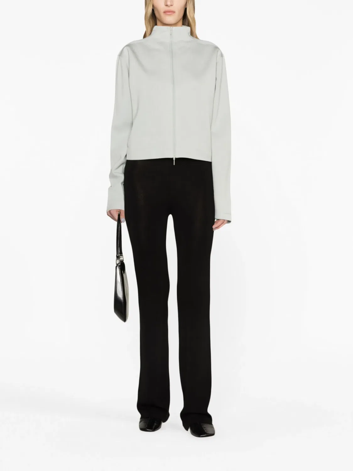 Худи на молнии с высоким воротником Calvin Klein, голубой — фото 3
