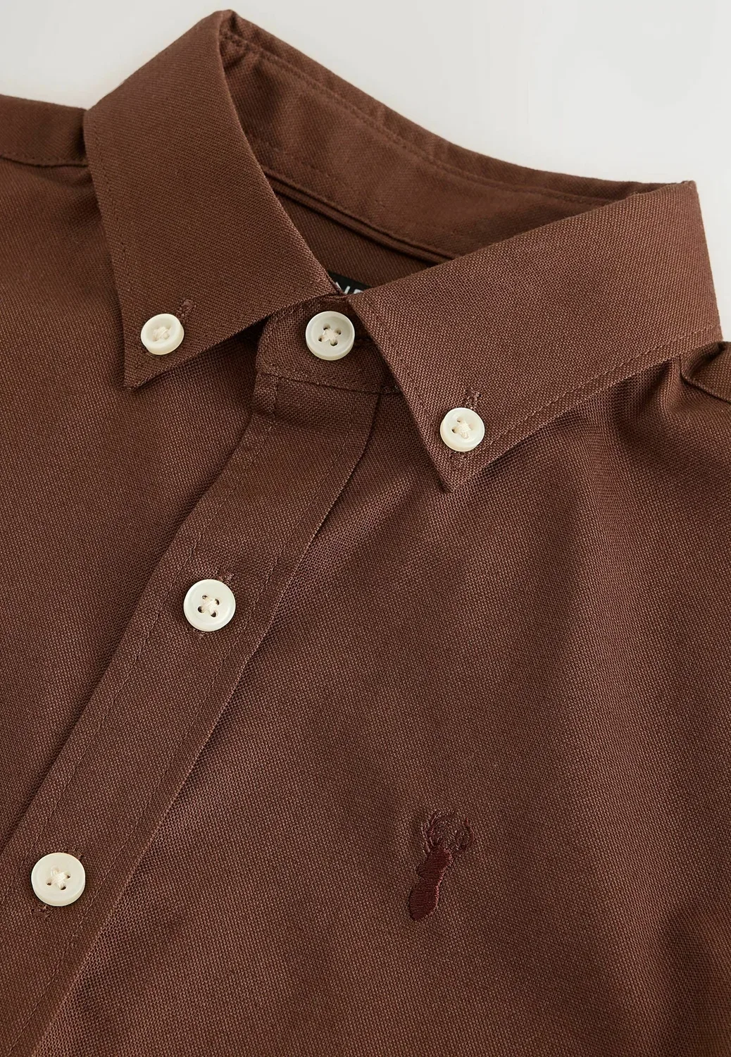 Оксфордская рубашка Next, Chocolate Brown — фото 3