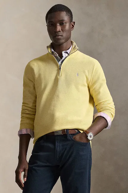 Свитер из хлопка Ls Hz Long Sleeve Polo Ralph Lauren, желтый